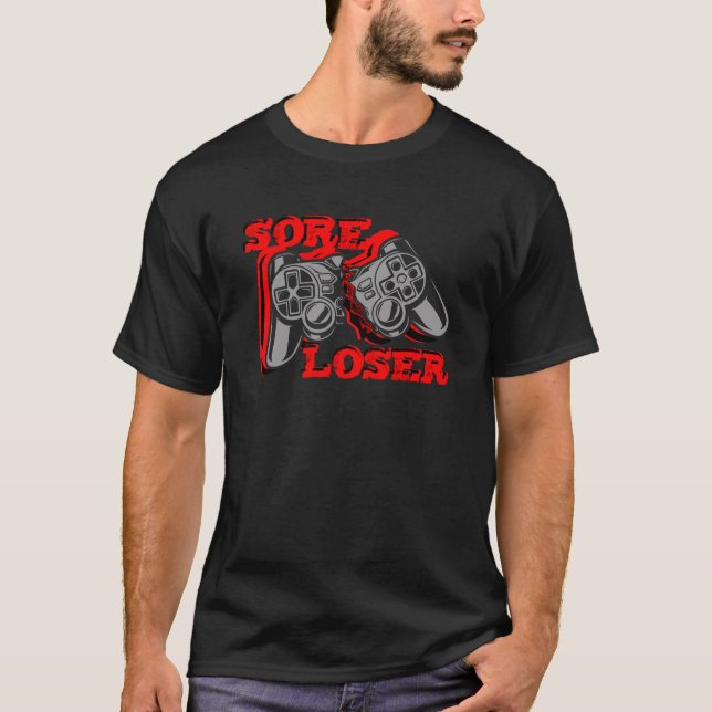 Sore Loser Men's Black T-shirt (Front)