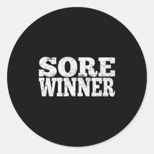 Sore Winner Funny Gym Quote Workout Exercise And F Classic Round Sticker
