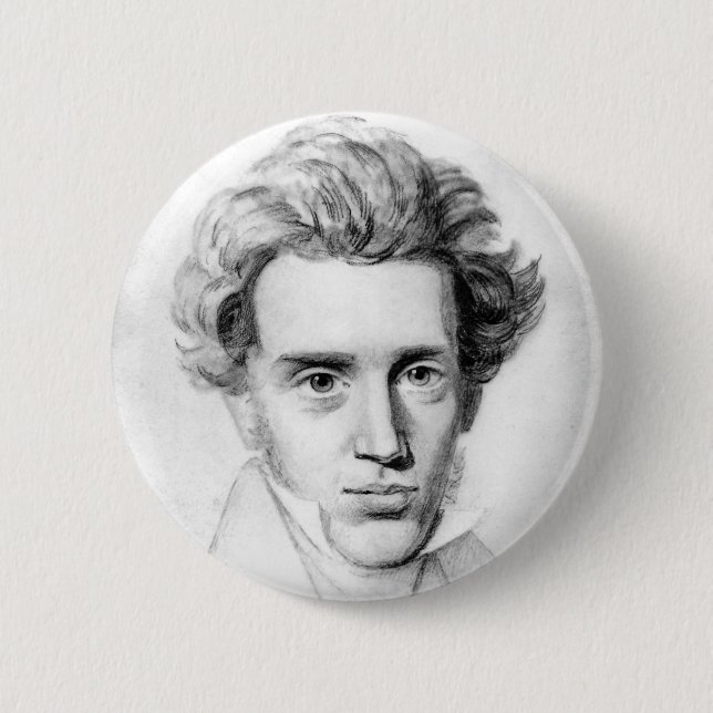 “SOREN KIERKEGAARD” 6 CM ROUND BADGE (Front)