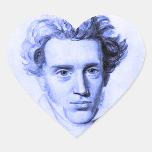 “SOREN KIERKEGAARD” HEART STICKER (Front)