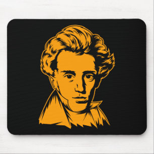 Soren Kierkegaard philosophy existentialist portra Mouse Mat