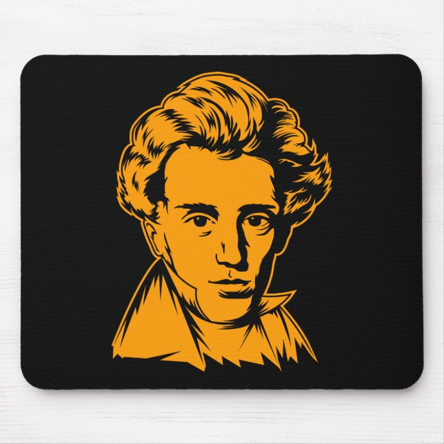 Soren Kierkegaard philosophy existentialist portra Mouse Mat (Front)
