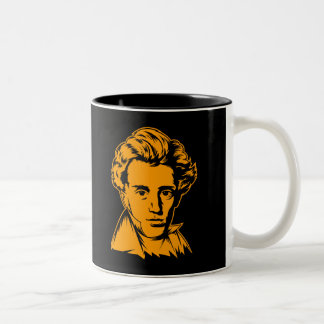 Soren Kierkegaard philosophy existentialist portra Two-Tone Coffee Mug