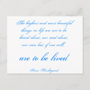 Soren Kierkegaard Postcard