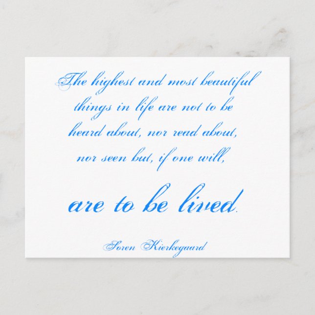 Soren Kierkegaard Postcard (Front)