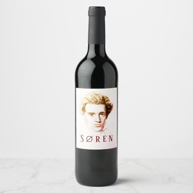 Søren Kierkegaard Wine Label (Front)