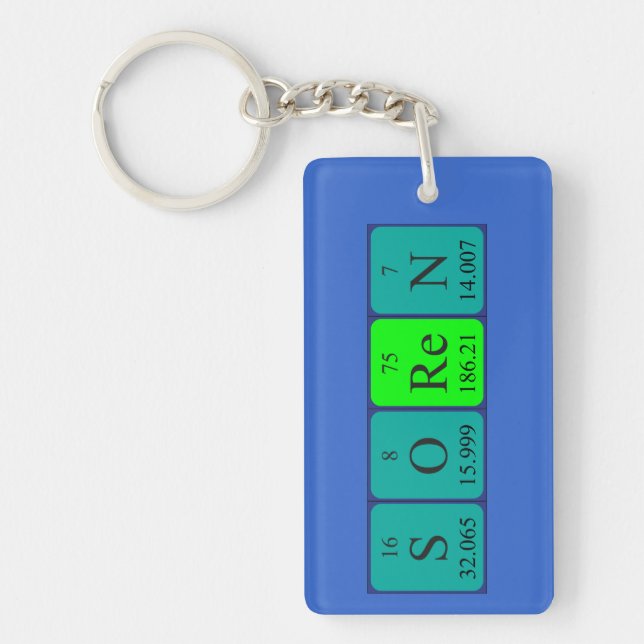 Sören periodic table name keyring (Front)