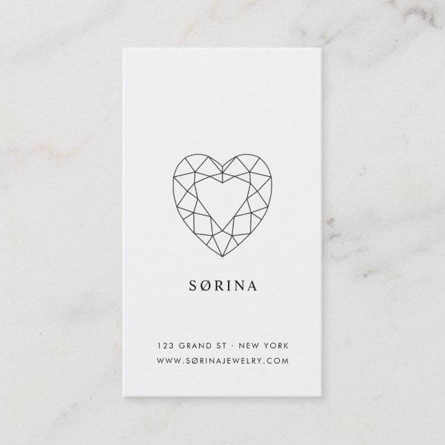 Sørina Jewellery Logo Gold Business Card (Front)