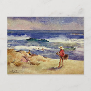 Sorolla - Boy on the Sand Postcard