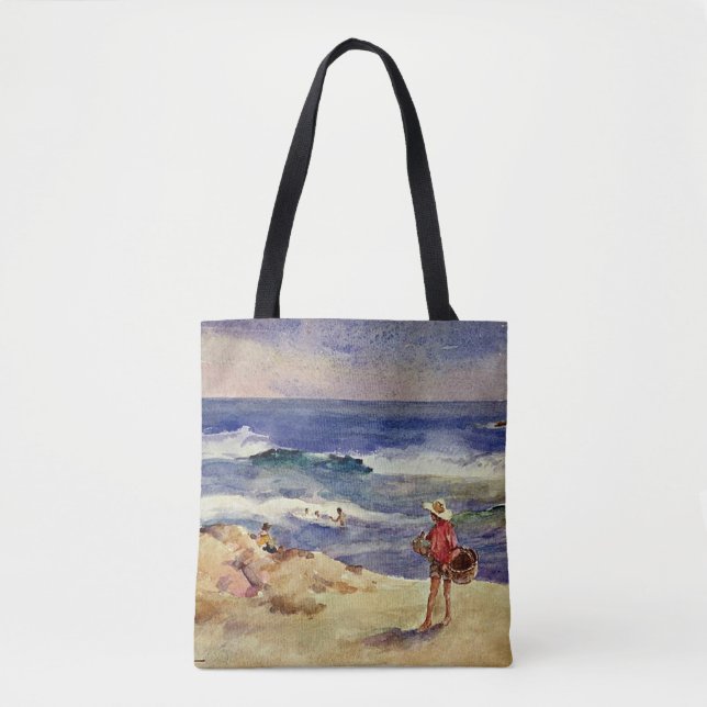 Sorolla - Boy on the Sand Tote Bag (Front)