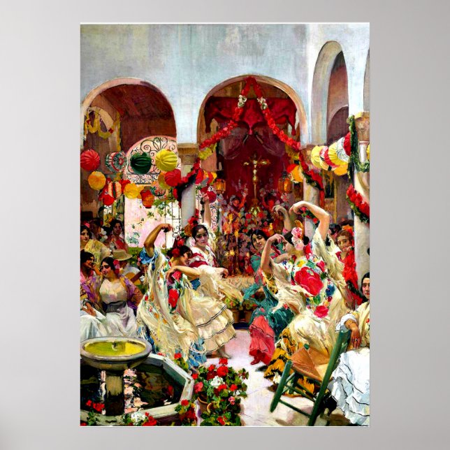 Sorolla painting - Seville, the Dance Poster (Front)