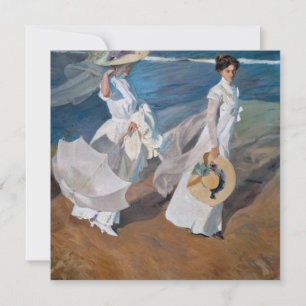 Sorolla Y Bastida - Strolling Along The Seashore Holiday Card