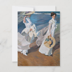 Sorolla Y Bastida - Strolling Along The Seashore Thank You Card
