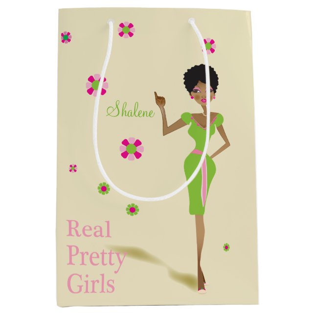 Sorority Life girly illustration Medium Gift Bag (Front)