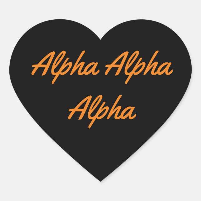 Sorority Name Halloween Heart Sticker (Front)