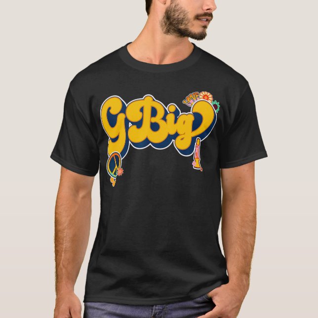 Sorority Reveal 60s Style Hippie Flowers GBig Litt T-Shirt (Front)