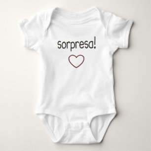 Sorpresa! Surprise! Pregnancy Reveal in Spanish Baby Bodysuit
