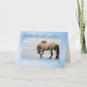 Sorraia Mustang Don Juan - 5x7 Holiday Card