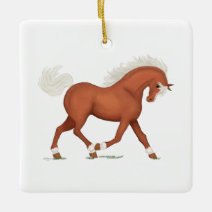 Sorrel Horse Pony Personalised Equine Christmas Ceramic Ornament