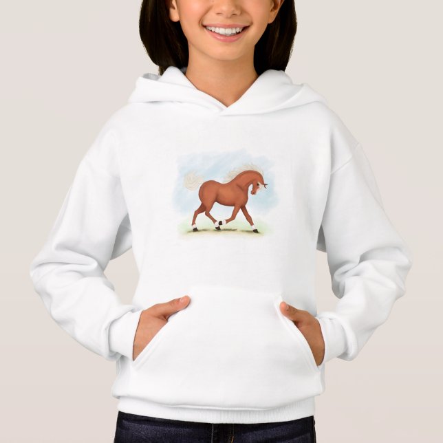 Sorrel Horse With Blaze & Socks Equestrian (Front)