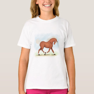 Sorrel Horse With Blaze & Socks Equestrian T-Shirt