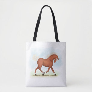 Sorrel Horse With Blaze & Socks Equestrian Tote Bag