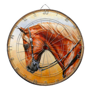 Sorrel Western Pleasure Quarter Horse Dartboard