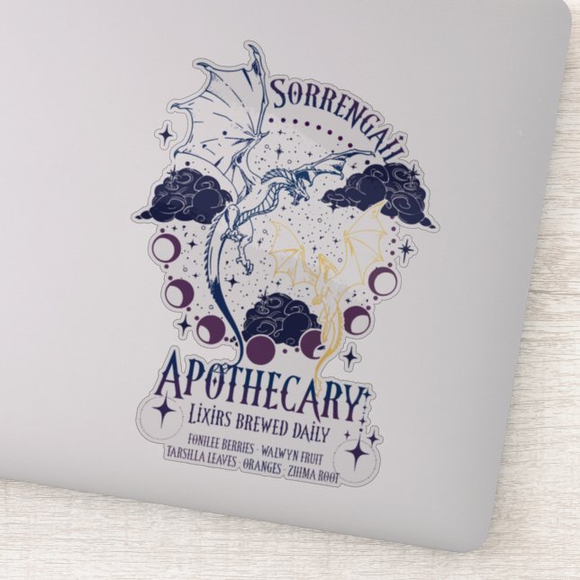 Sorrengail Apothecary Unofficial Fourth Wing Merch (Detail)