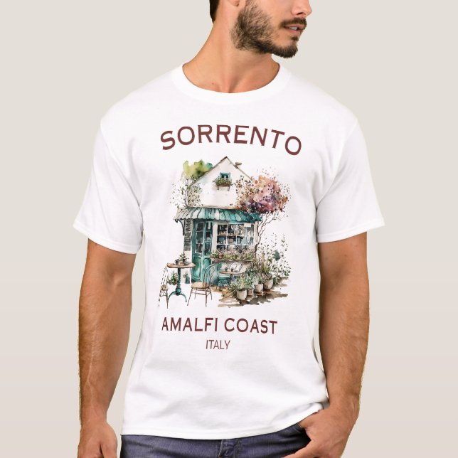  Sorrento Amalfi Coast Italy Italia Caf Travel T-Shirt (Front)
