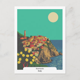 Sorrento, Italy Lemon Tree Vintage Travel  Postcard