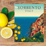 Sorrento, Italy Lemons Travel Retro Postcard<br><div class="desc">Immerse yourself in the enchanting beauty of Sorrento, Italy, with this vintage postcard showcasing its stunning coastal views, colourful villas, and the sparkling blue waters of the Bay of Naples. Known for its vibrant lemon groves, charming streets, and breathtaking cliffs, Sorrento is a perfect gateway to the Amalfi Coast and...</div>