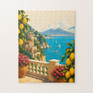 Sorrento Italy Lemons Vintage Travel Jigsaw Puzzle