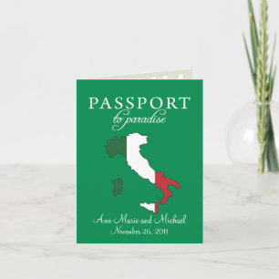 Sorrento Italy Passport Wedding Invitation