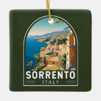 Sorrento Italy Travel Art Vintage