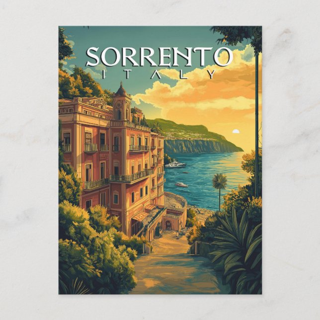 Sorrento Italy - Vibrant Cityscape  Postcard (Front)