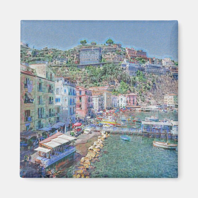 SORRENTO, Marina Grande, Fridge Magnet (Front)