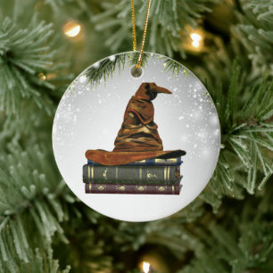 Sorring Flat Sorting Witch Hat Wizard Wicca 2022 Ceramic Tree Decoration