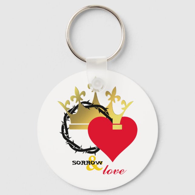 SORROW AND LOVE Christian Easter Key Ring (Front)