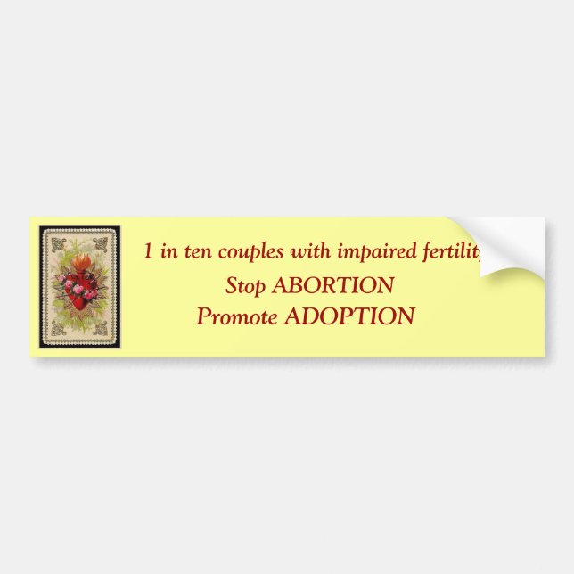 Sorrowful Heart of Mary, 1 in ten couples with ... Bumper Sticker (Front)