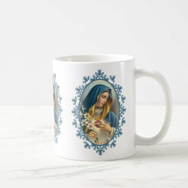 Sorrowful Immaculate Heart Virgin Mother Mary Coffee Mug (Right)