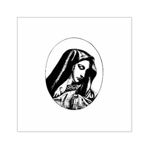 Sorrowful Mother Mary Mater Dolorosa Rubber Stamp