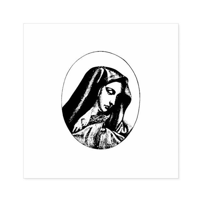 Sorrowful Mother Mary Mater Dolorosa Rubber Stamp (Imprint)