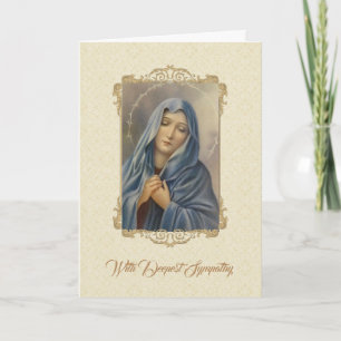 Sorrowful Virgin Mother Mary Sympathy Condolence Card
