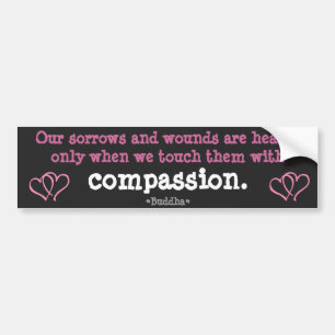 Sorrows healed by Compassion Bumper Sticker