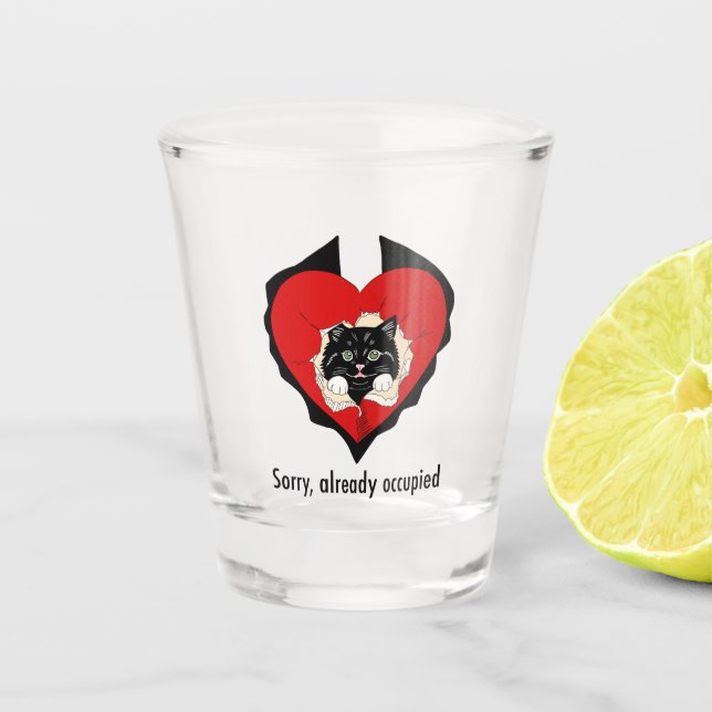 Sorry, already occupied shot glass (Front)