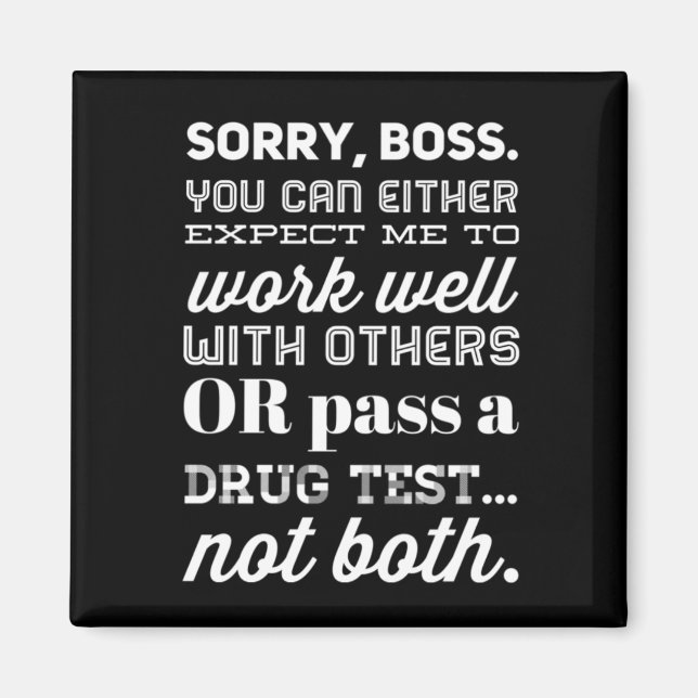 Sorry, Boss Magnet (Front)