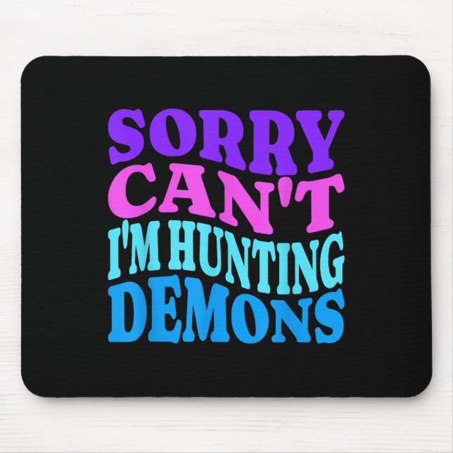 Sorry Can't Hunting Demons Korean P Music Hallowee Mouse Mat (Front)