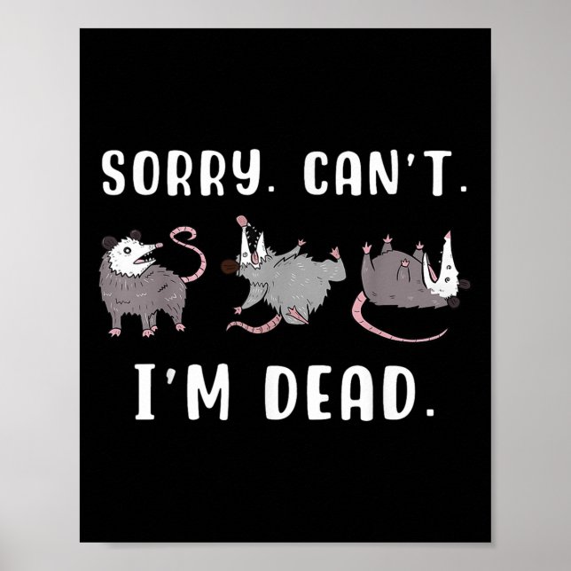 Sorry Can't I'm Dead Ssum Character Playing Dead O Poster (Front)