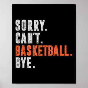 Sorry Can't Sketll Bye Funny Vintage Retro Distres Poster