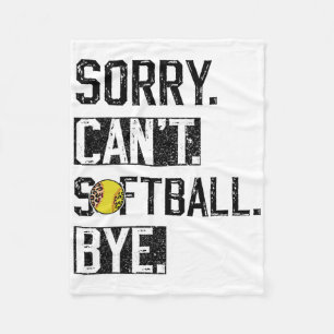 Sorry Can't Softll Bye Funny Softll Player Vintage Fleece Blanket